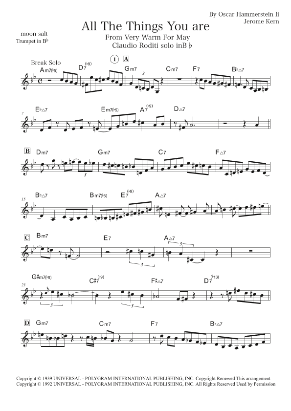 All The Things You Are (arr. moon salt)