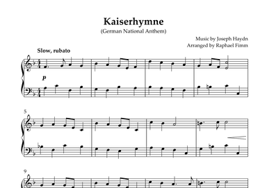 Kaiserhymne (German National Anthem) (arr. Raphael Fimm)
