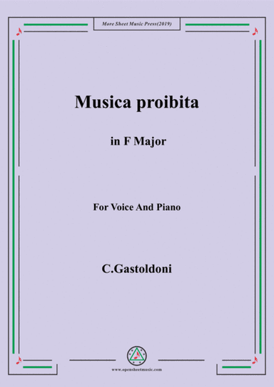 Gastoldoni-Musica proibita in F Major (arr. MSM)