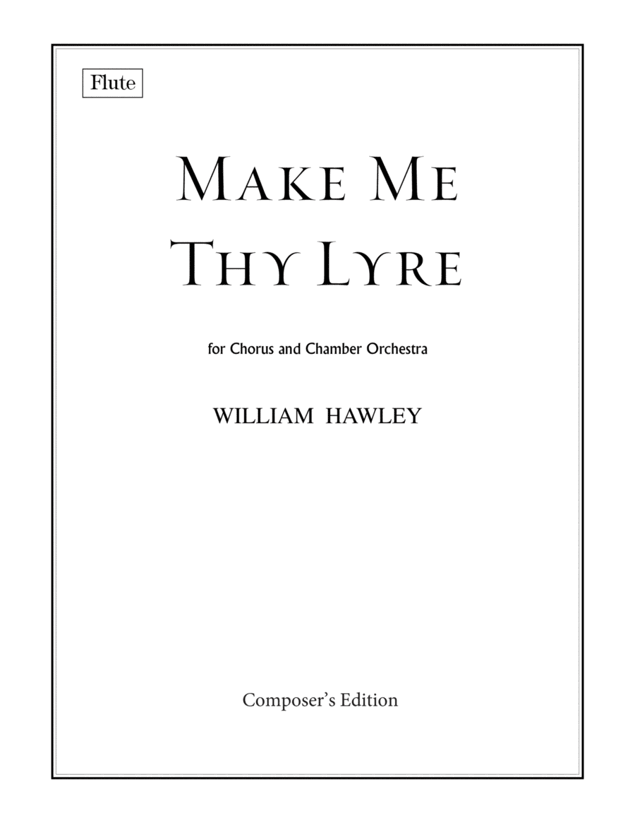 Make Me Thy Lyre (Set of Orchestral Parts)