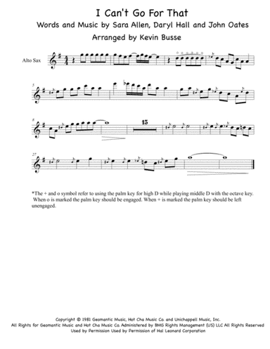 I Can't Go For That (arr. Kevin Busse)