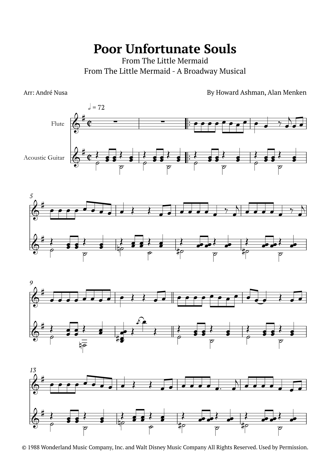 Poor Unfortunate Souls (arr. André Nusa)