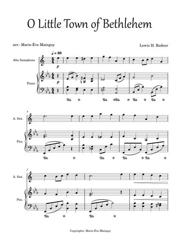 O Little Town of Bethlehem (arr. Marie-Ève Mainguy)
