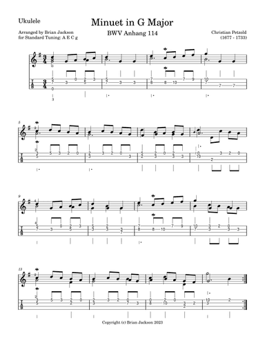 Minuet in G Major (arr. Brian Jackson)