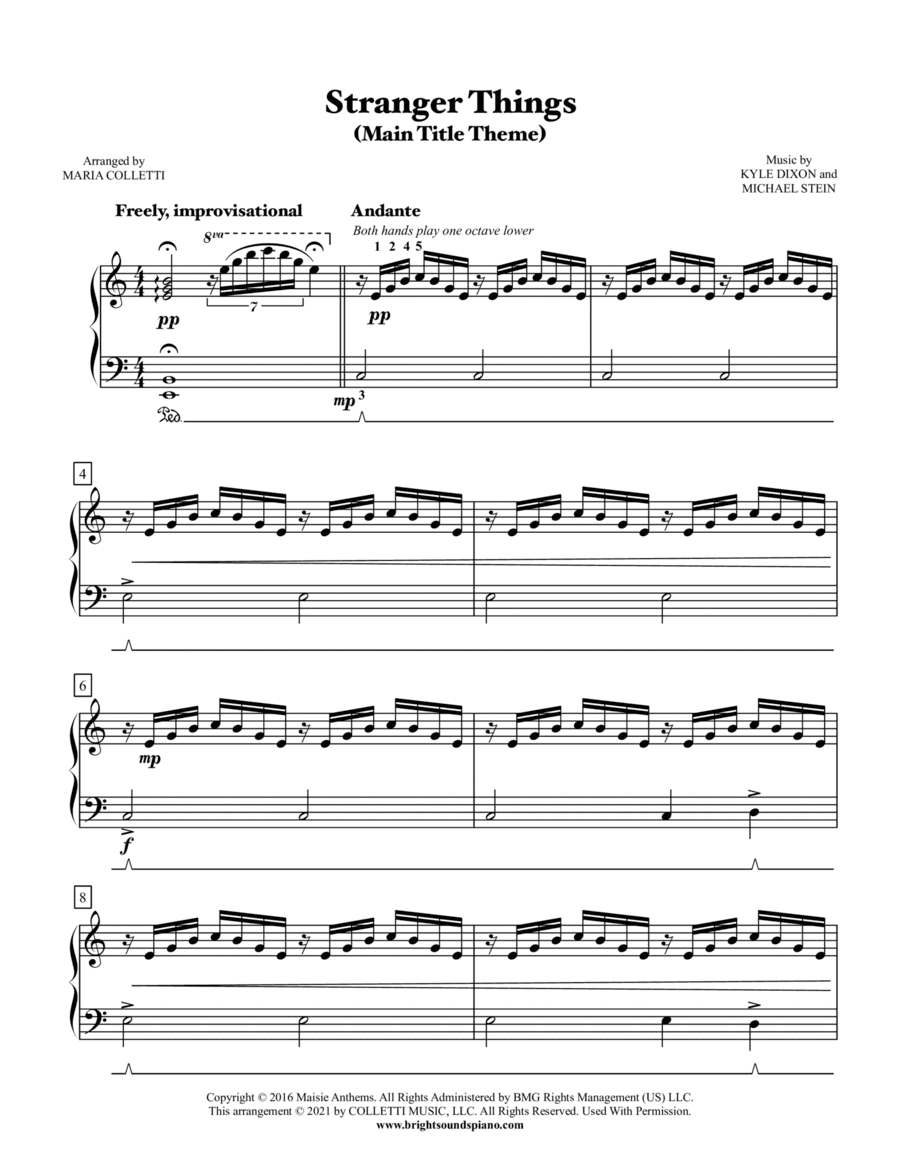Stranger Things Main Title Theme (arr. Maria Colletti)