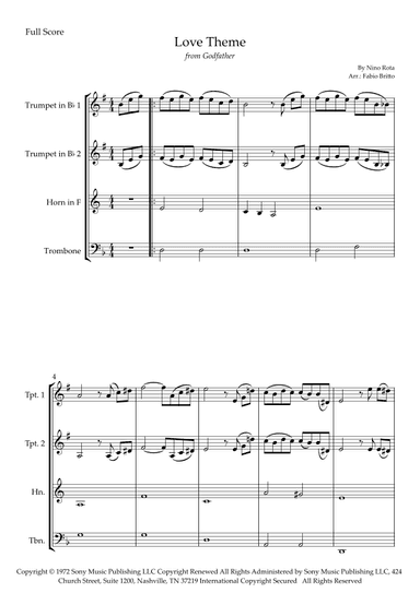 The Godfather (love Theme) (arr. Fabio Britto)