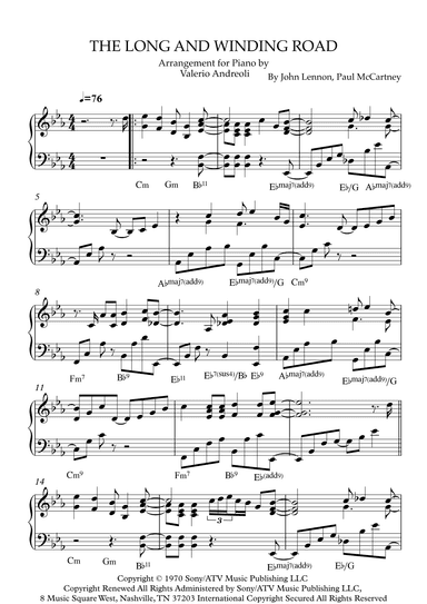 The Long And Winding Road (arr. Valerio Andreoli)