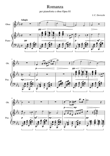Romance Opus 81 for piano and oboe