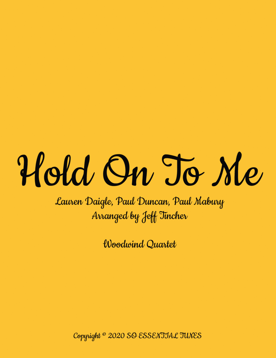 Hold On To Me (arr. Jeff Tincher)