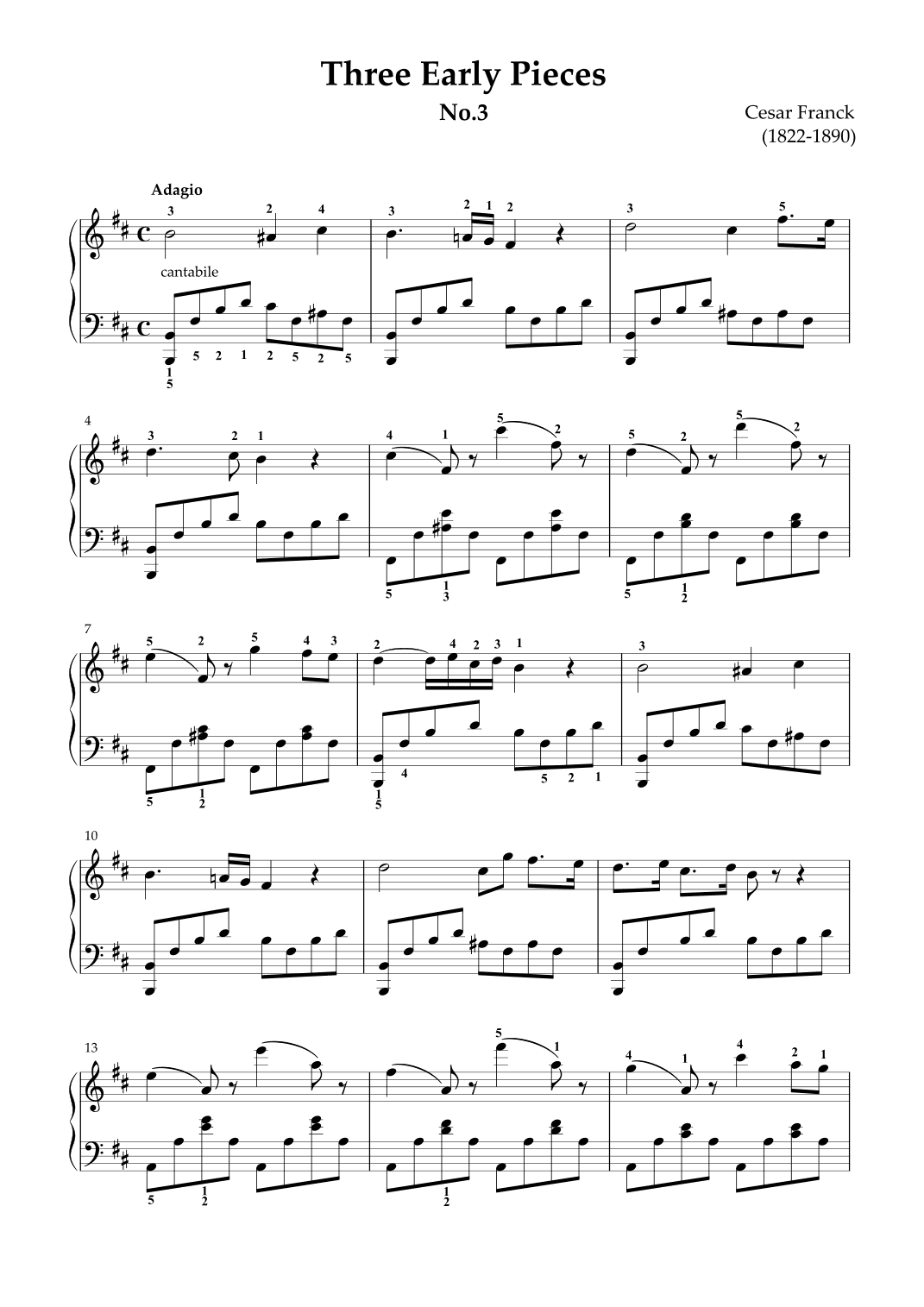 Cesar Franck - No.3 from Three Early Pieces (arr. KP82 Music)