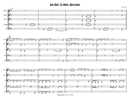 GOD REST YE MERRY GENTLEMEN - CHRISTMAS BRASS QUINTET (arr. Steve Hoover)