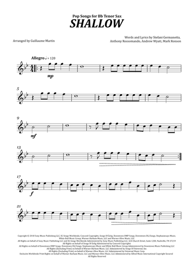 Shallow (arr. Guillaume Martin)