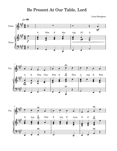 Be Present At Our Table Lord (arr. Tyler Adams)