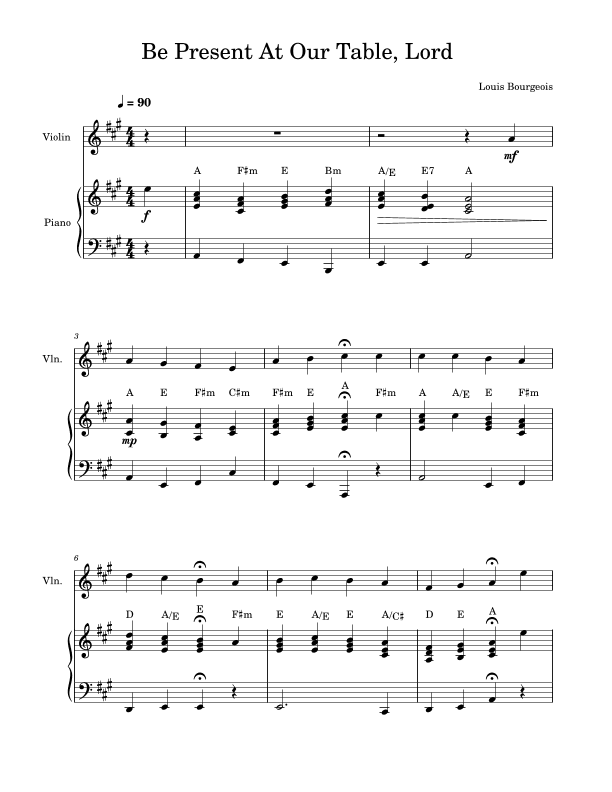 Be Present At Our Table Lord (arr. Tyler Adams)