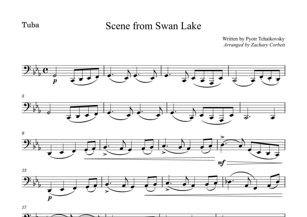 Scene from Swan Lake (arr. Zachary Corbett)