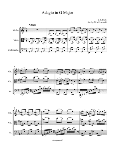 Adagio in G (arr. Nick Lacanski)