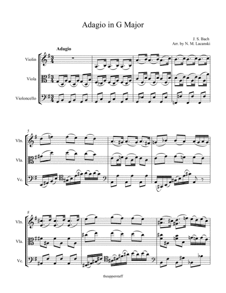 Adagio in G (arr. Nick Lacanski)