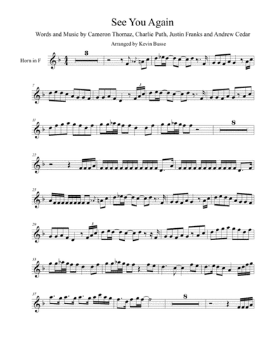 See You Again from FURIOUS 7 (arr. Kevin Busse)