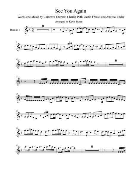 See You Again from FURIOUS 7 (arr. Kevin Busse)