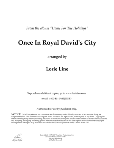 Once In Royal David's City (from Home For The Holidays) (arr. Lorie Line)