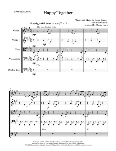 Happy Together (arr. Sherry Lewis)