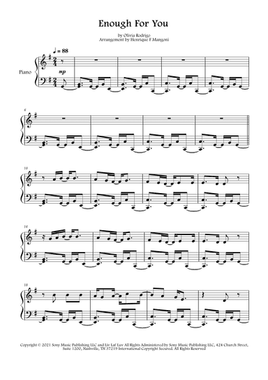 Enough For You (arr. Henrique F Mangoni)