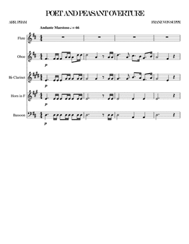 Poet and Peasant Overture (arr. Nate Pham)