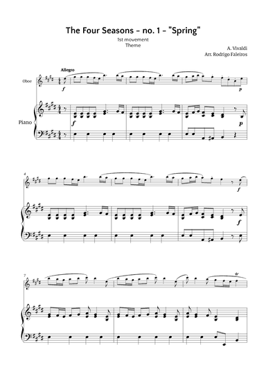 The Four Seasons - Spring (arr. Rodrigo Faleiros)