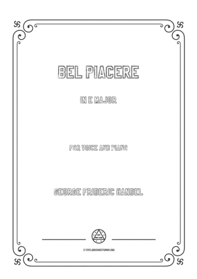 Handel-Bel piacere in E Major,for Voice and Piano (arr. MSM)