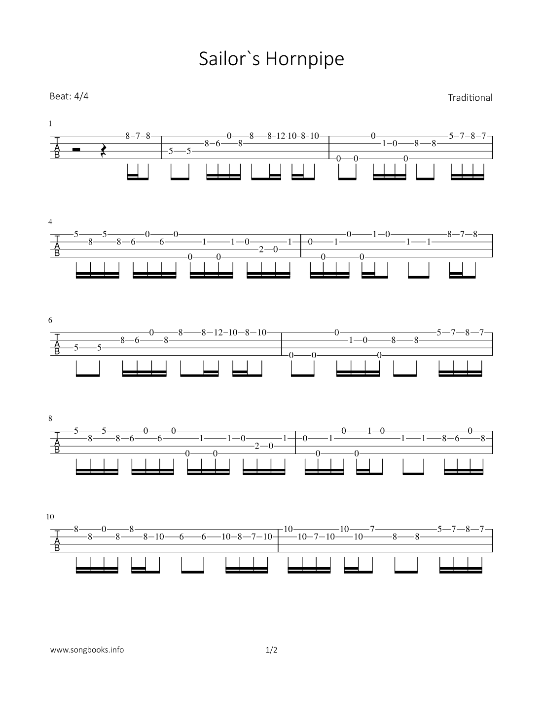 Sailor‘s Hornpipe (arr. Bettina Schipp)