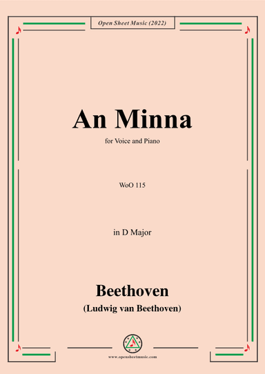Beethoven-Der Bardengeist,WoO 142 (arr. OSM Press)
