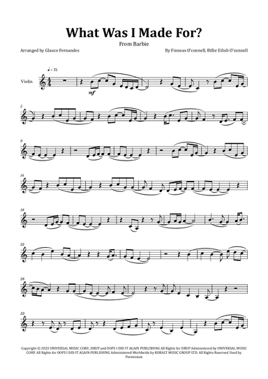 What Was I Made For? (arr. Glauco Fernandes)