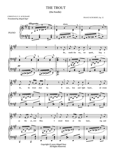 Die Forelle (The Trout)  English Version (arr. Abigail Dyer)