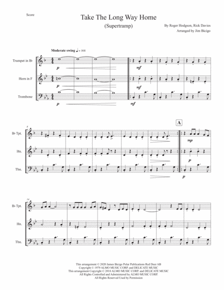 Take The Long Way Home (arr. Jim Bicigo)