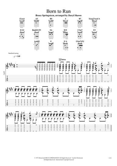 Born To Run (arr. Daryl Shawn)