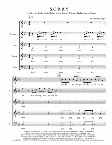 Sorry (arr. Bryan Sharpe)