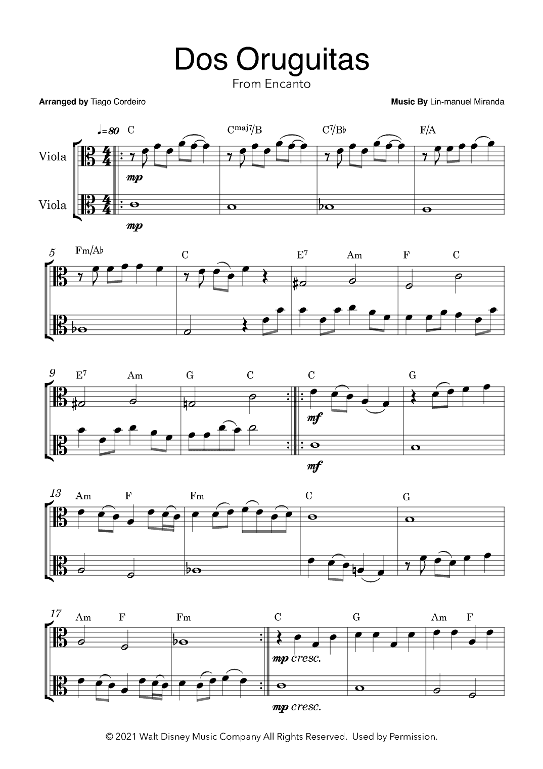 Dos Oruguitas (arr. Tiago Cordeiro)