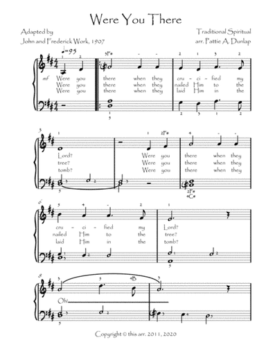 Were You There, Spiritual (arr. Pattie A. Dunlap)