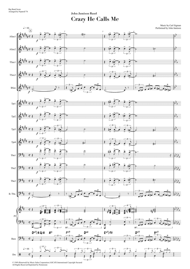 Crazy She Calls Me (arr. Popnroll 1976)