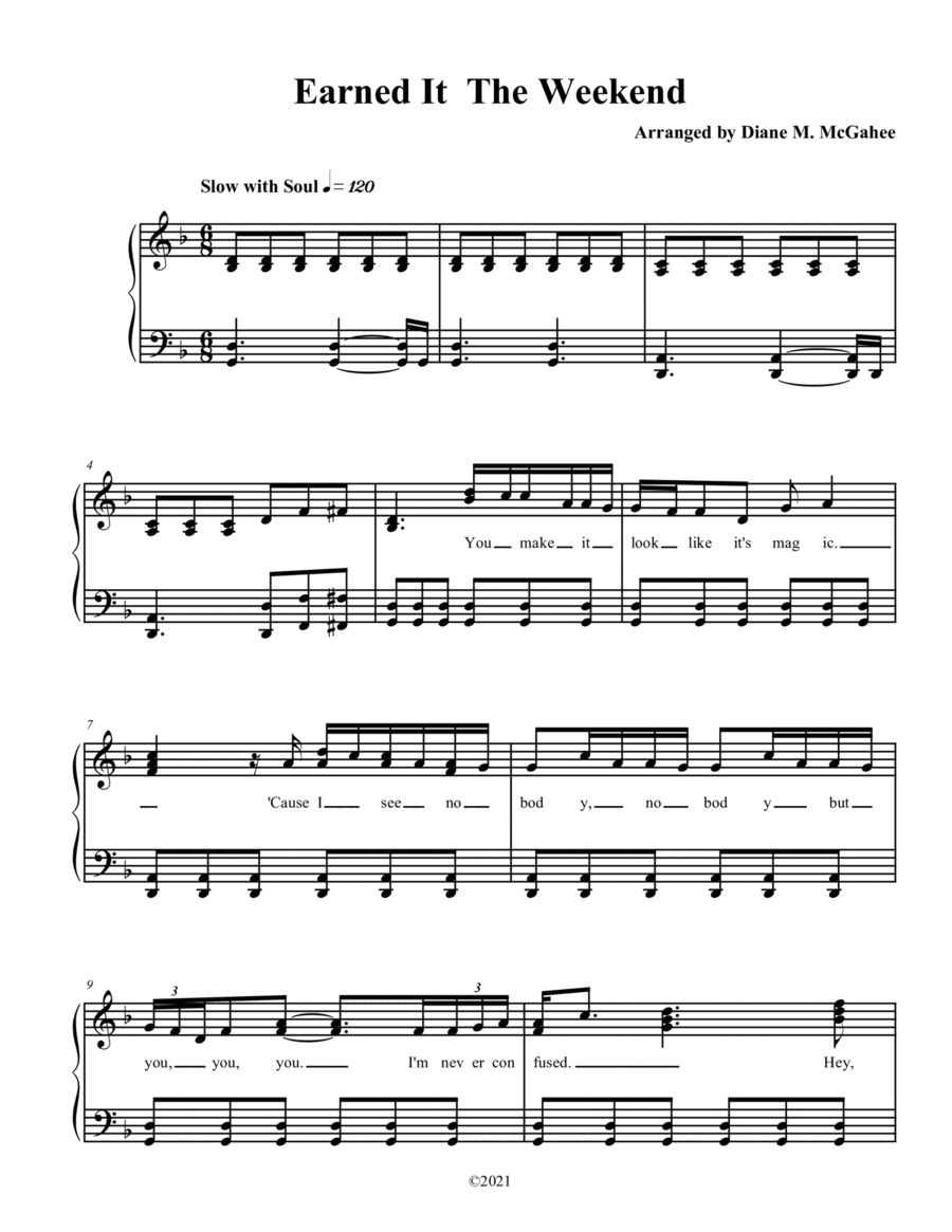 Earned It (arr. Diane M. McGahee)