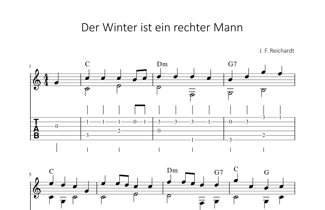 Der Winter ist ein rechter Mann (arr. Bettina Schipp)