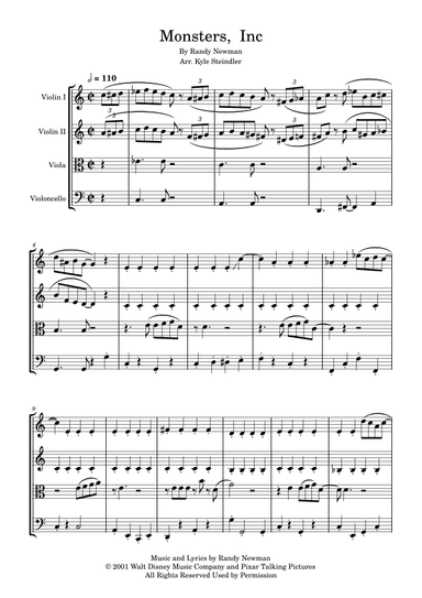 Monsters Inc. (arr. Kyle Steindler)