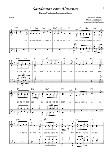 Saudemos Com Hosanas