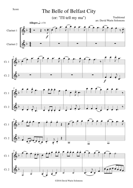 6 duos for clarinets