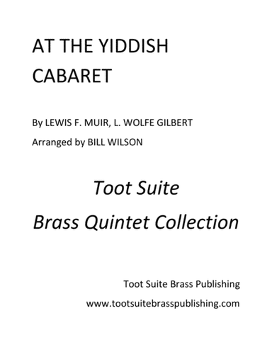 At the Yiddish Cabaret (arr. Bill Wilson)