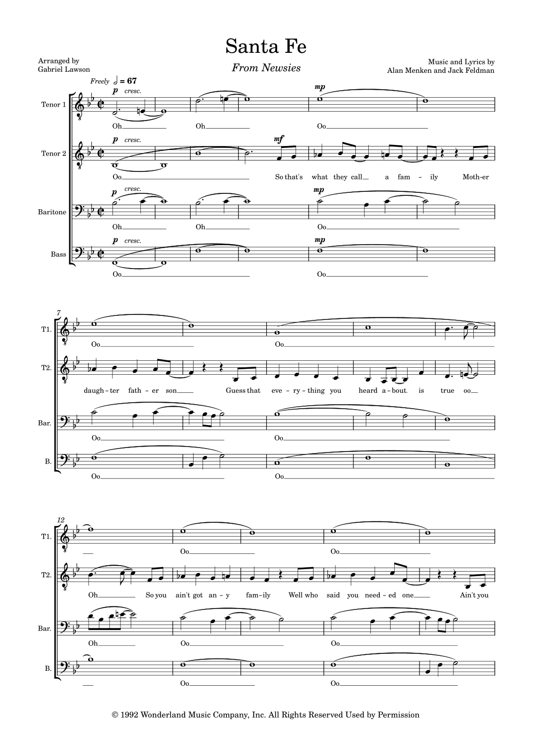 Santa Fe (arr. Gabriel Lawson)