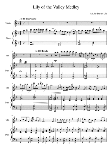 Lily of the Valley Medley (arr. Steven Liu)
