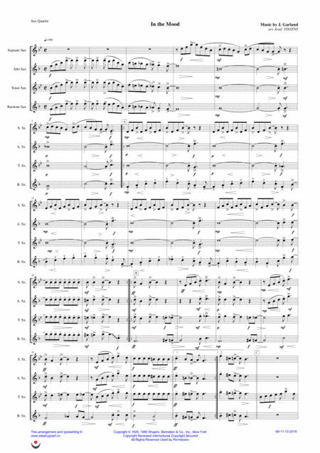 In The Mood (arr. Josef Štastný)