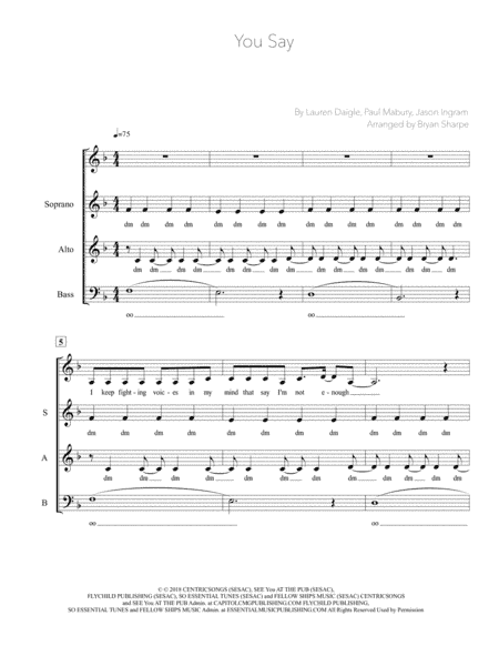 You Say (arr. Bryan Sharpe)