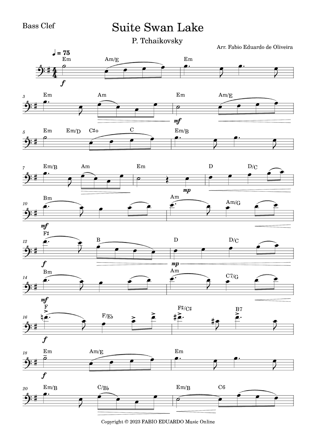 Swan Lake (Tchaikovsky) (arr. Fabio Eduardo de Oliveira)